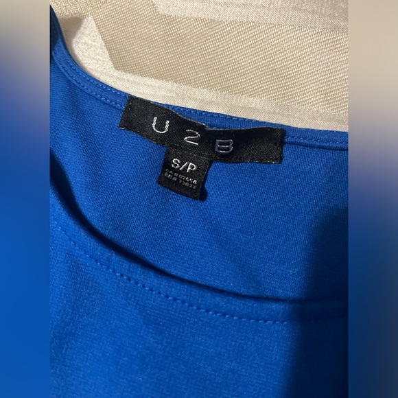 EUC U2B Peplum Blue top, SZ S - Picture 2 of 3